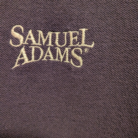 Outter Banks Mens Short Sleeve Polo Samuel Adams 2XL XXL Navy Blue - Picture 4 of 4
